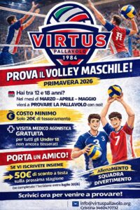 Scopri di più sull'articolo Primavera 2026: prova il volley maschile!